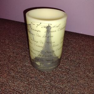 Paris theme flameless candle